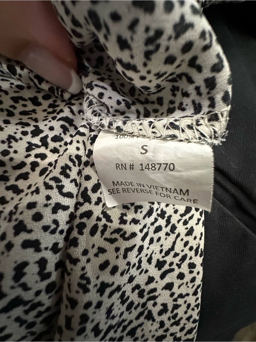 Sienna Sky Black & White Printed V-Neck Peplum Blouse - Picture 5 of 5
